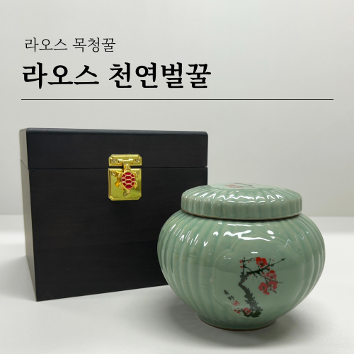 [천혜의 자연환경] 라오스 천연목청 꿀 1kg (선물포장)