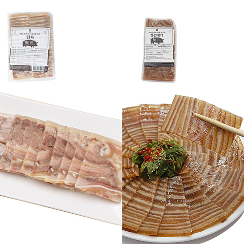 [부산미식여행]냉장돼지머리편육500g+냉동껍데기편육300g