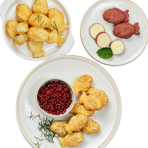 미니 팥붕어빵500g+슈크림붕어빵500g+고구마붕어빵500g